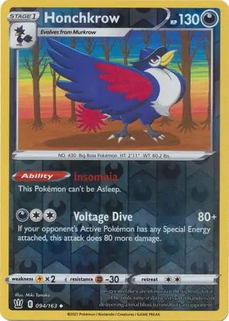 Battle Styles Honchkrow #94/163 reverse holo